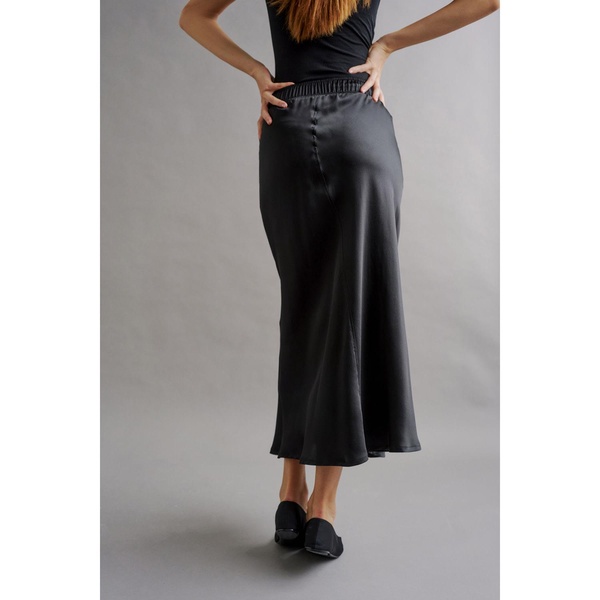 Ella Silk Skirt - Black