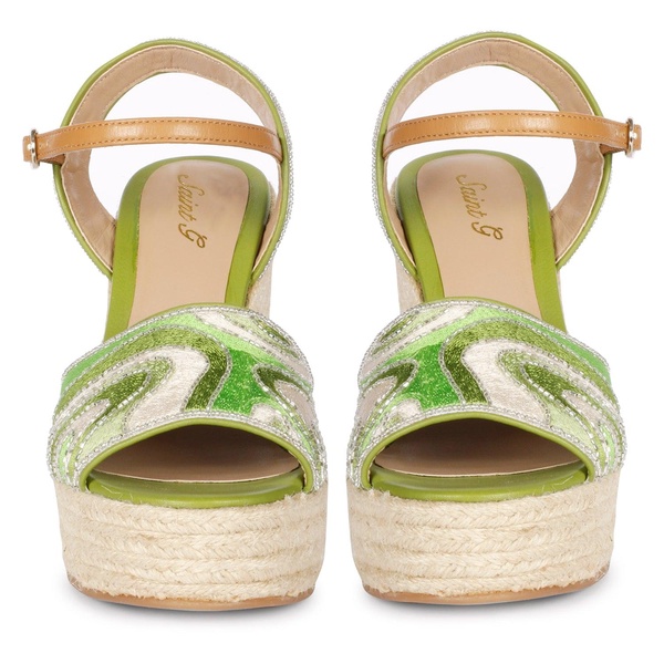 Marcilia Multi Green - Platform Wedges