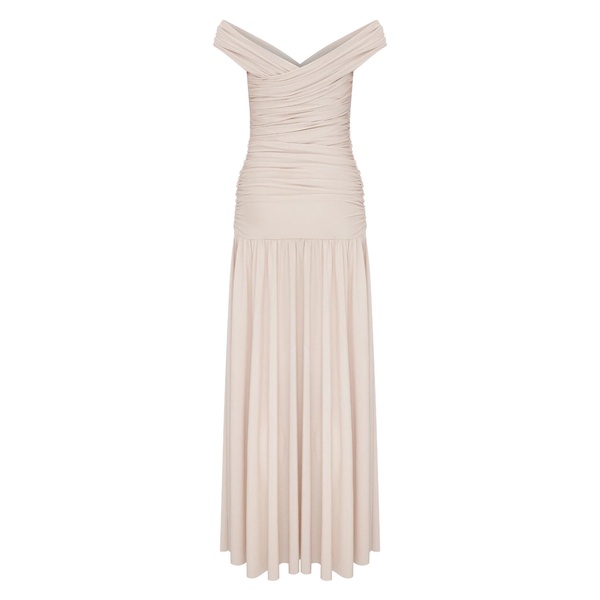 Purley Jersey Long Dress In Cuban Sand