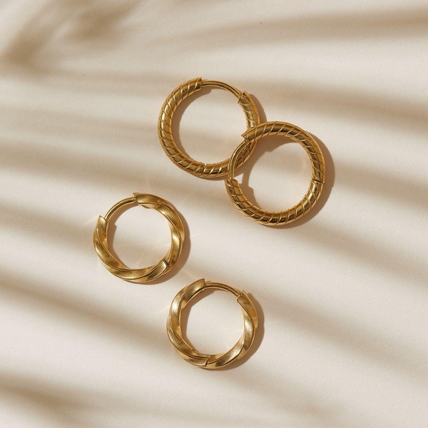 Gold Seren Hoops