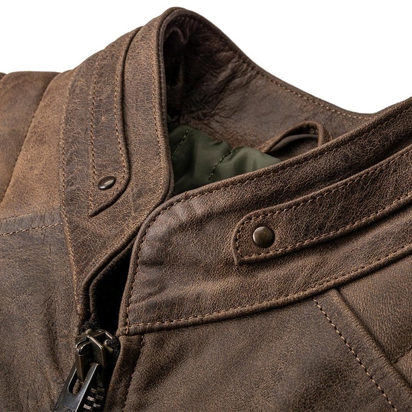 Death Valley Racer Leather Jacket- Brown