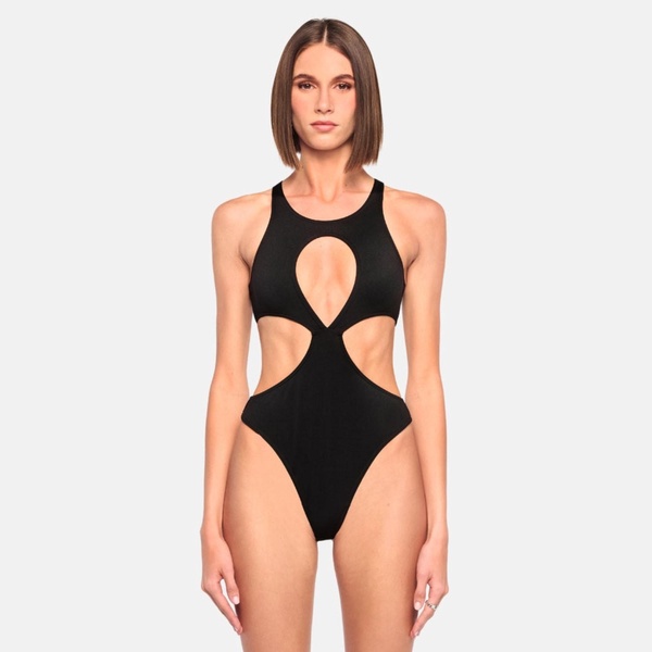 Billie Cut Out Bodysuit - Black