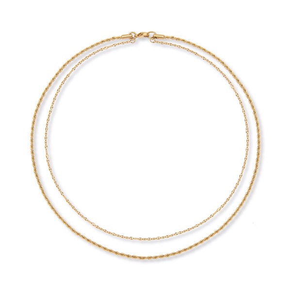 Gold Contrast Layered Necklace