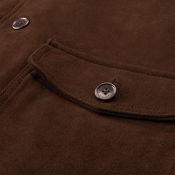 Voyageurs Bomber Suede Jacket-Hazelnut