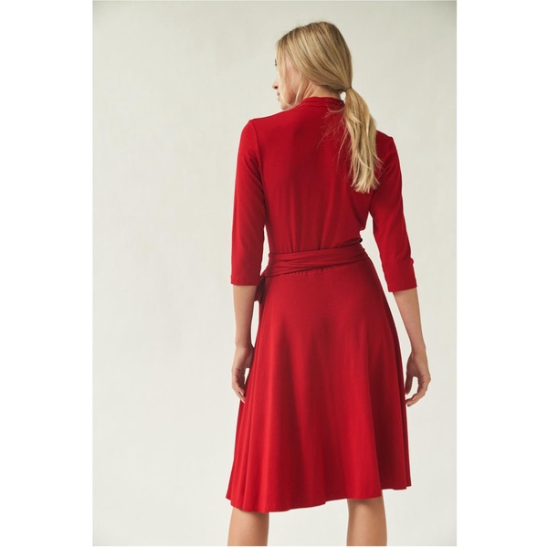 Jersey Wrap Dress Red