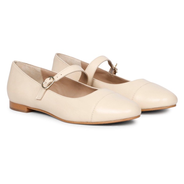 Garlen - Flat Ballerinas - Cream