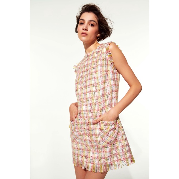 Chloe Cotton Tweed Mini Dress