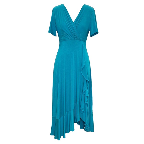 Waterfall Midi Special Occasion Dress In Celestial Blue