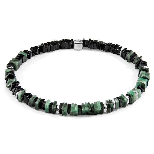 Green Emerald Innot Silver & Stone Bracelet