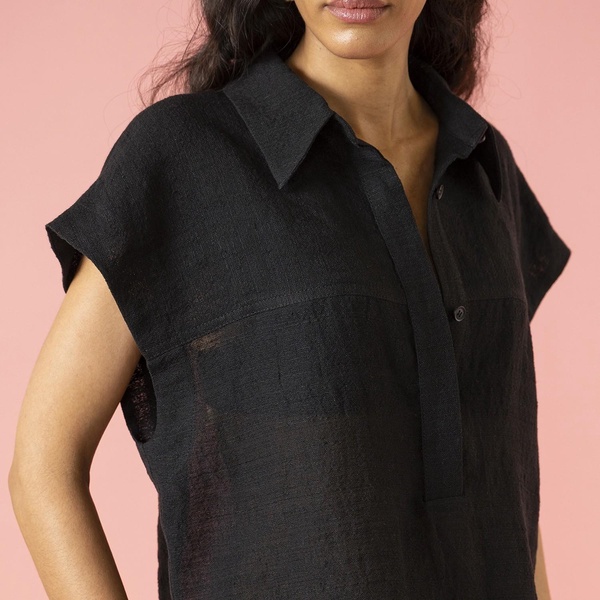 Blair Luxe Linen Shirt - Black