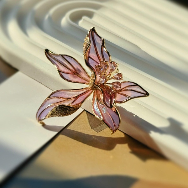 Iris Bloom Elegance Brooch