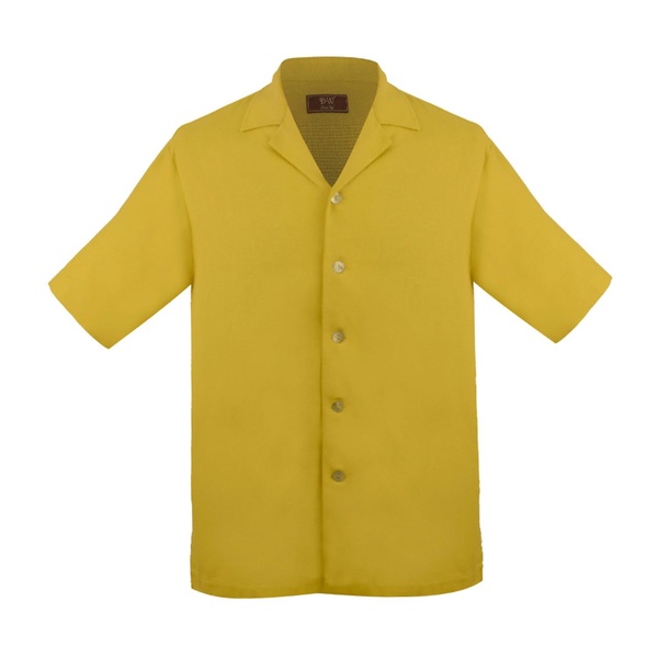 Kingston Linen Blend Shirt And Short Set - Mustard