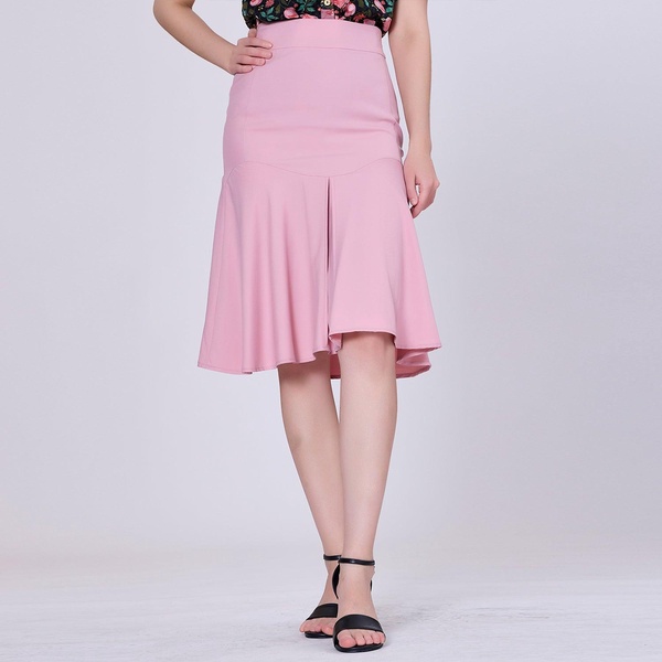 Wide Ruffle Skirt - Pink