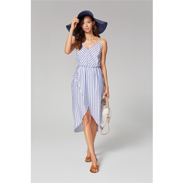 Blue Stripe Cotton Summer Dress