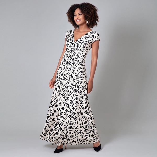 Sophia Maxi Dress In Monochrome Print