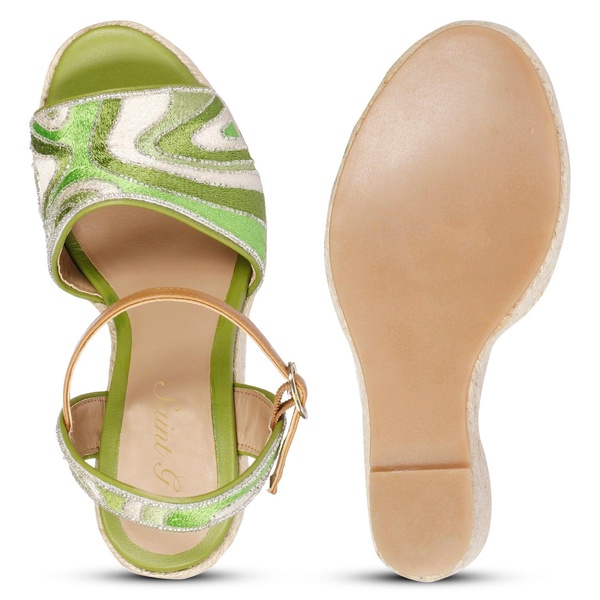 Marcilia Multi Green - Platform Wedges