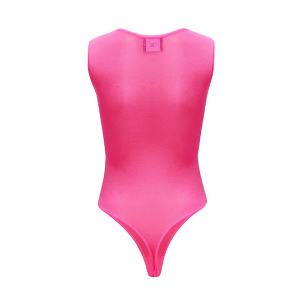 Clara Sheer Bodysuit - Hot Pink