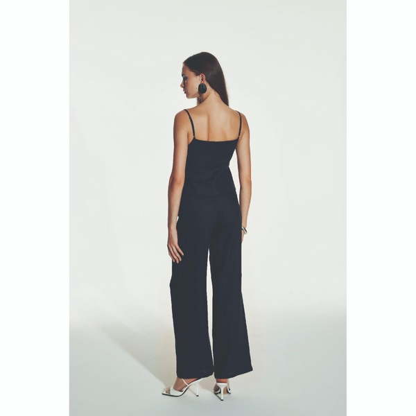 Millie Linen Trousers In Dark Navy