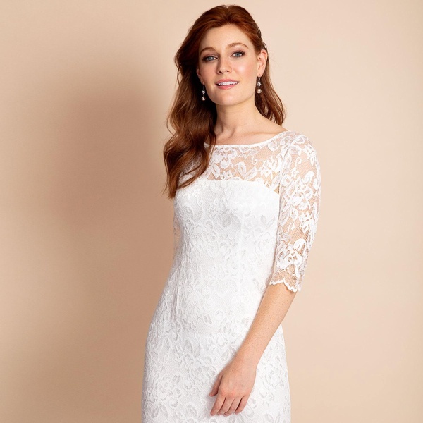 Lila Lace Wedding Gown In Ivory