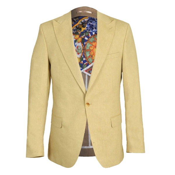 Hugo Linen Single Breasted Suit - Sand