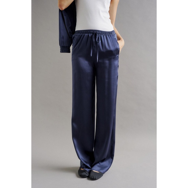 Grace Silk Trouser - Navy