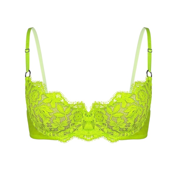 Frisson Lace Demi Bra Acid Green