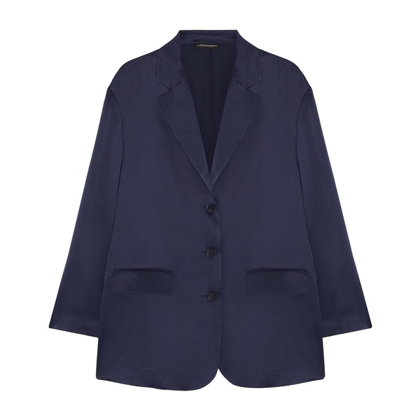 Gigi Silk Jacket - Navy