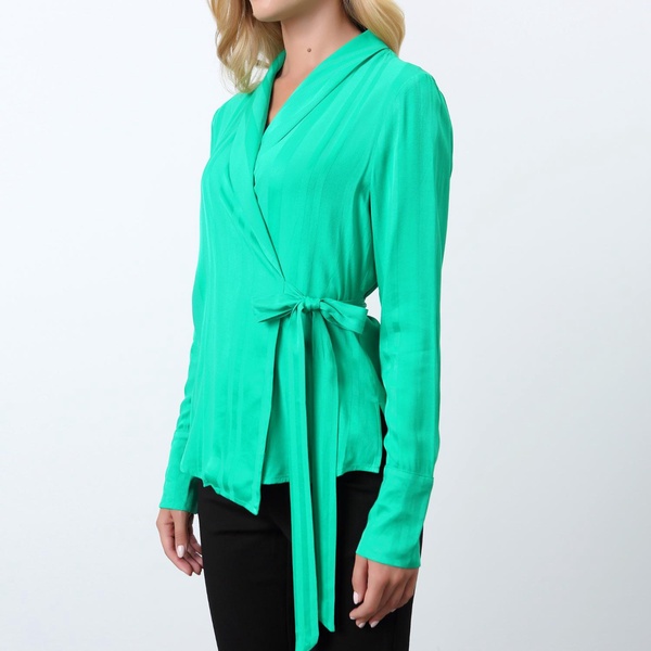 Warp Long Sleeves Blouse