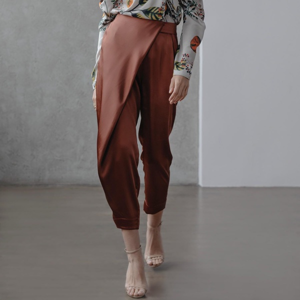 Cristal Wrap Pants Bronze