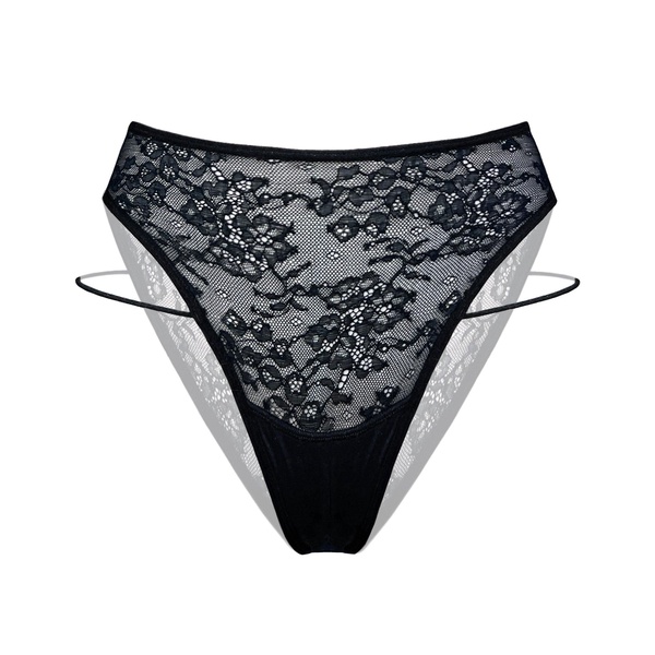 Wild Remix High Leg Panty Black