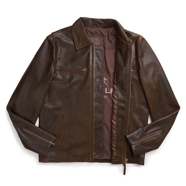 Rainier Moto Leather Jacket - Cracked Brown