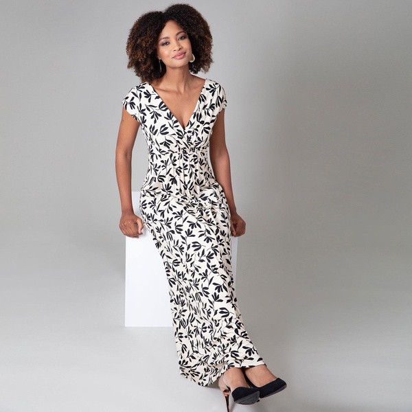 Sophia Maxi Dress In Monochrome Print