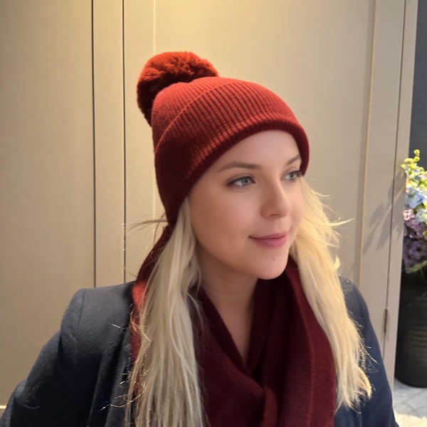 Cashmere Hat - Maroon