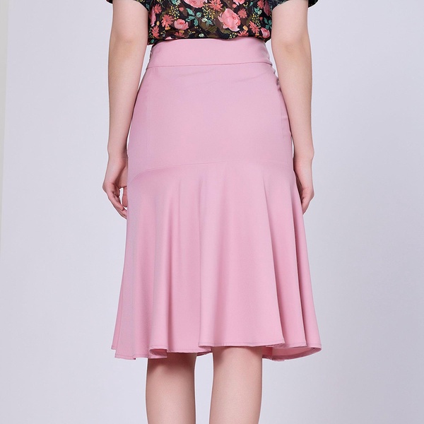 Wide Ruffle Skirt - Pink