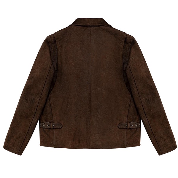 Indiana Dunes Moto Leather Jacket- Aged Brown