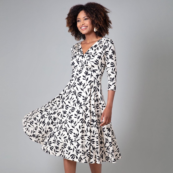 Annie Dress In Monochrome Black