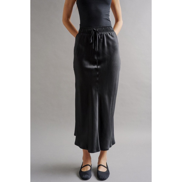 Ella Silk Skirt - Black