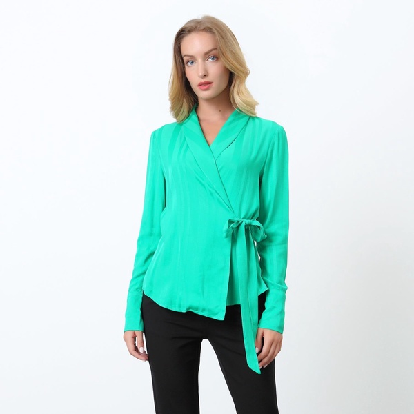 Warp Long Sleeves Blouse