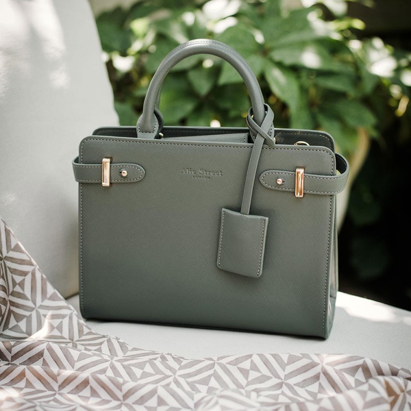 Derby Occasion Handbag In Slate Green