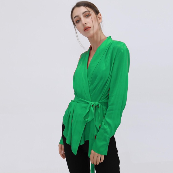 Warp Long Sleeves Blouse