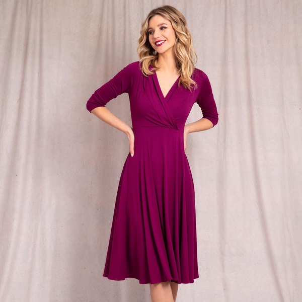 Annie Dress In Plum Wine