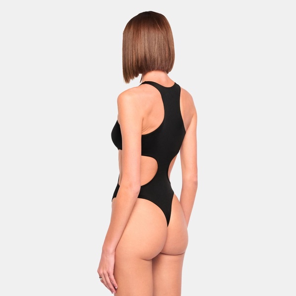 Billie Cut Out Bodysuit - Black