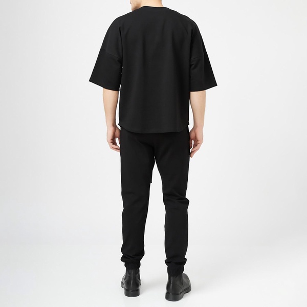 Black Cotton Oversize Top