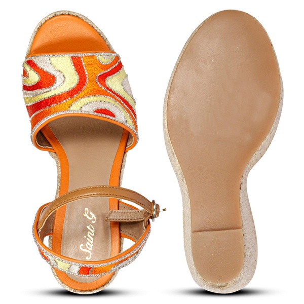 Marcilia Multi Orange - Platform Wedges