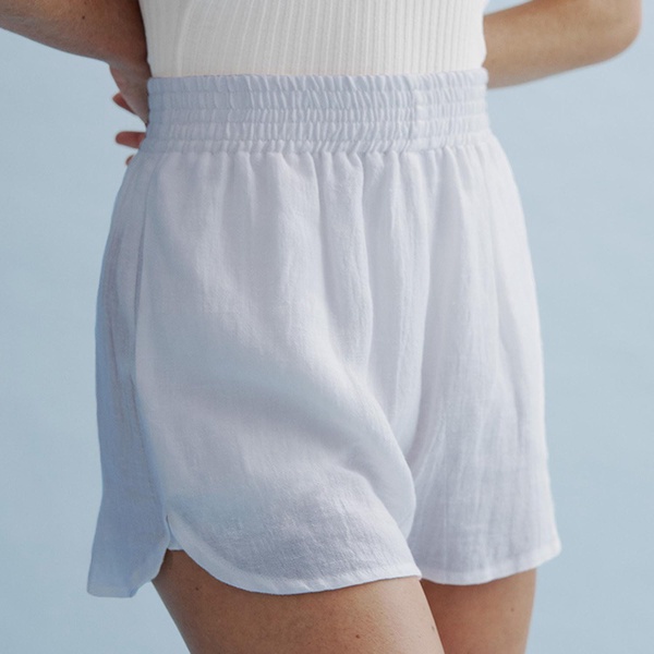 Darcy Linen Short - Chambray Blue