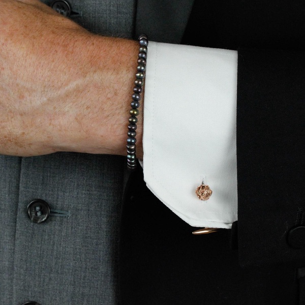 Rose Cufflinks - Gold