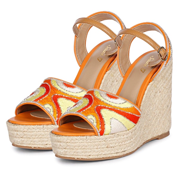 Marcilia Multi Orange - Platform Wedges