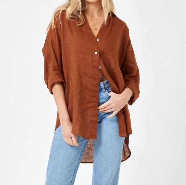 rio tunic top in coffee