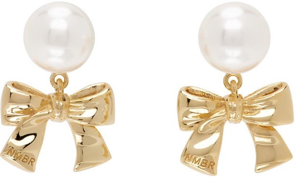 Gold & White #9118 Earrings