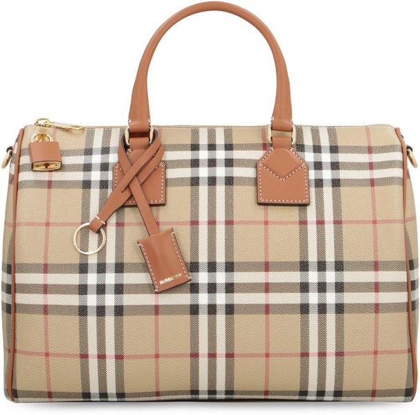 Burberry Vintage Check Pattern Medium Bowling Bag